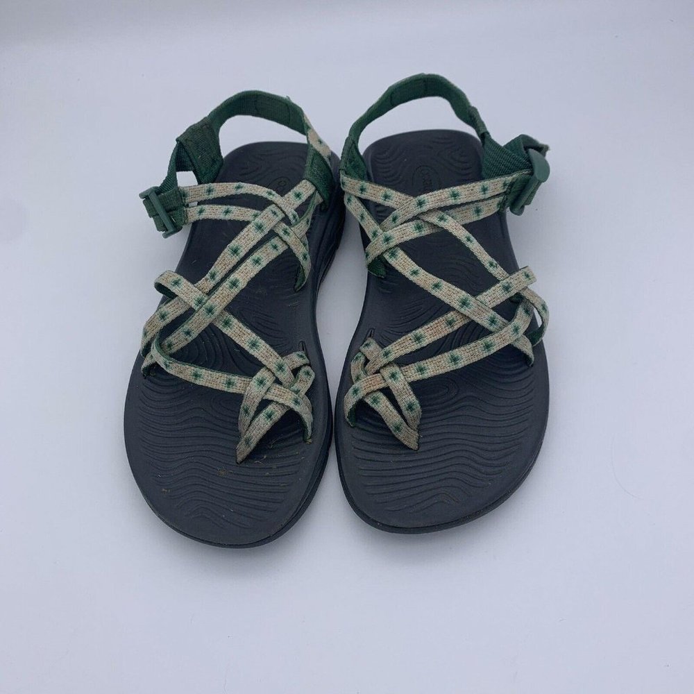 Chaco's Sandals Women's 9 Z Cloud X Green Webbing